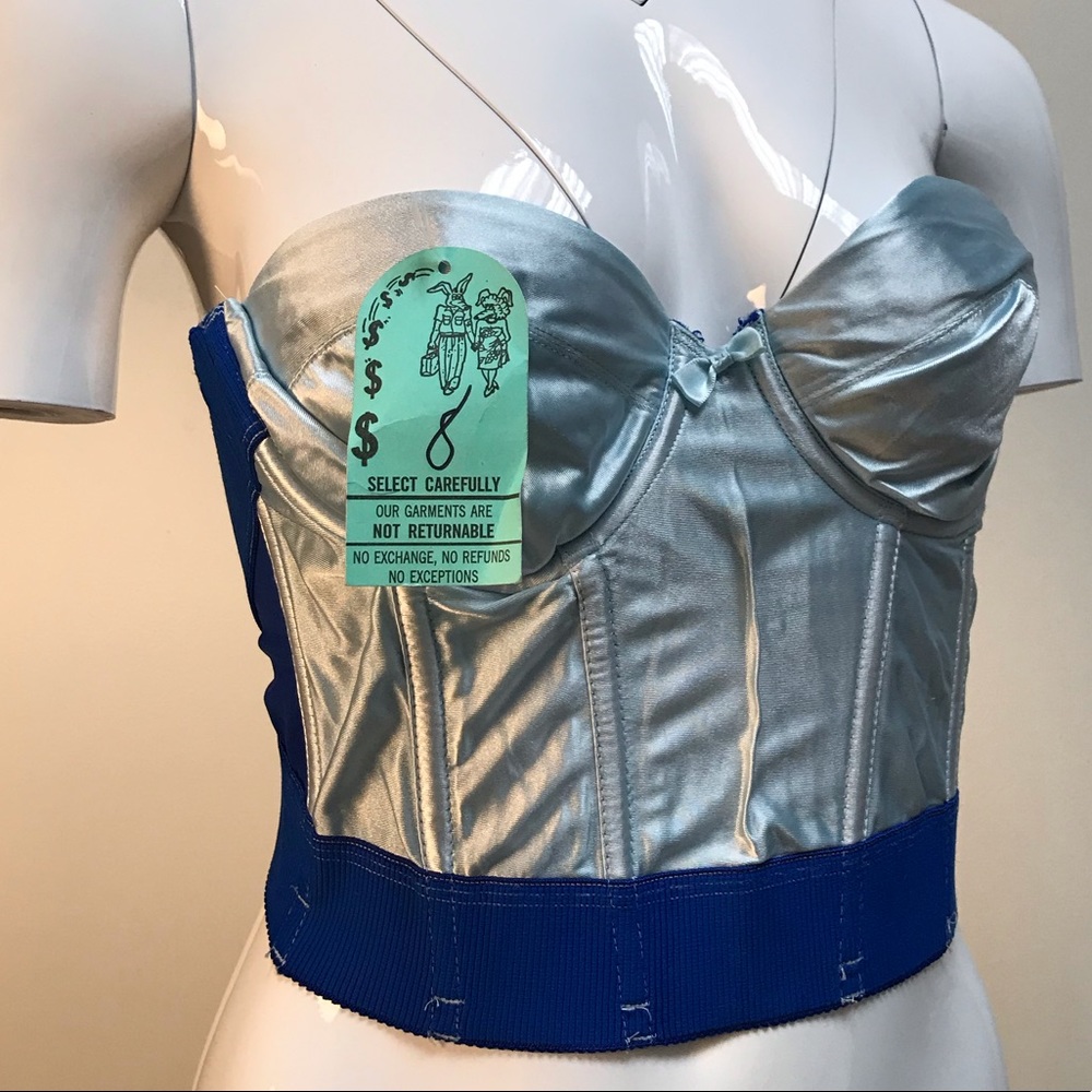 vintage WONDERBRA sexy baby blue bustier corset